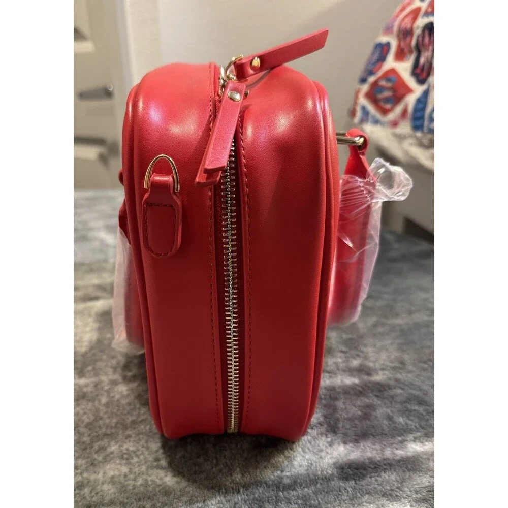 New Red Leather Hudson + Bleeker Purse Hand Bag Crossbody Strap Multi Use